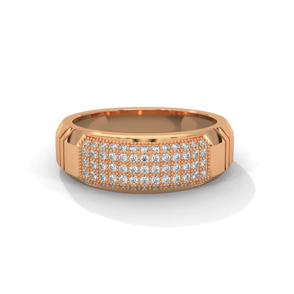 “Experience bold luxury with this gold men’s diamond ring, featuring dazzling pavé brilliance crafted for timeless style, confidence, and premium elegance.”