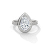 Pear Shaped Three-Stone Lab Grown Diamond Gold Ring