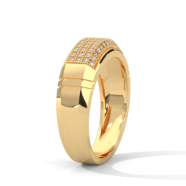 “Experience bold luxury with this gold men’s diamond ring, featuring dazzling pavé brilliance crafted for timeless style, confidence, and premium elegance.”