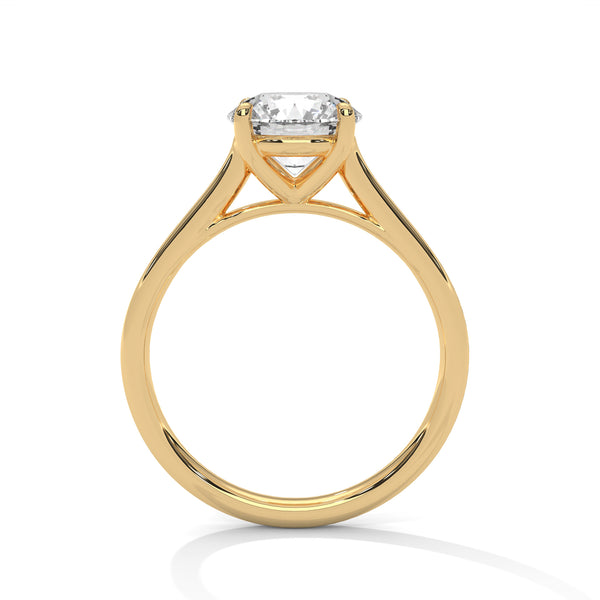 Classic Six-Prong Solitaire Lab Grown Diamond Gold Ring
