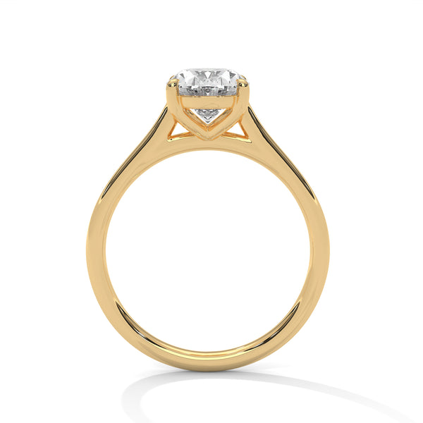 Oval Cut Lab Grown Diamond Gold Ring