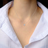 Cushion Cut Lab Grown Diamond Gold Pendant Chain