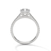 Emerald Cut Lab Grown Diamond Gold Ring Sleek Pave Band Engagement Ring