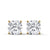 Cushion Cut Lab Grown Diamond Gold Stud Earrings