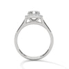 Emerald Cut Lab Grown Diamond Halo Gold Ring