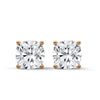 Cushion Cut Lab Grown Diamond Gold Stud Earrings