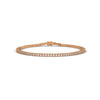 This luxurious tennis bracelet features 51 oval-shaped diamonds, totaling 9.00 carats. With a 7-inch length, it radiates elegance and charm, making it a perfect accessory for any occasion.