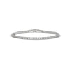 This luxurious tennis bracelet features 51 oval-shaped diamonds, totaling 9.00 carats. With a 7-inch length, it radiates elegance and charm, making it a perfect accessory for any occasion.
