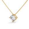 Cushion Cut Lab Grown Diamond Gold Pendant Chain