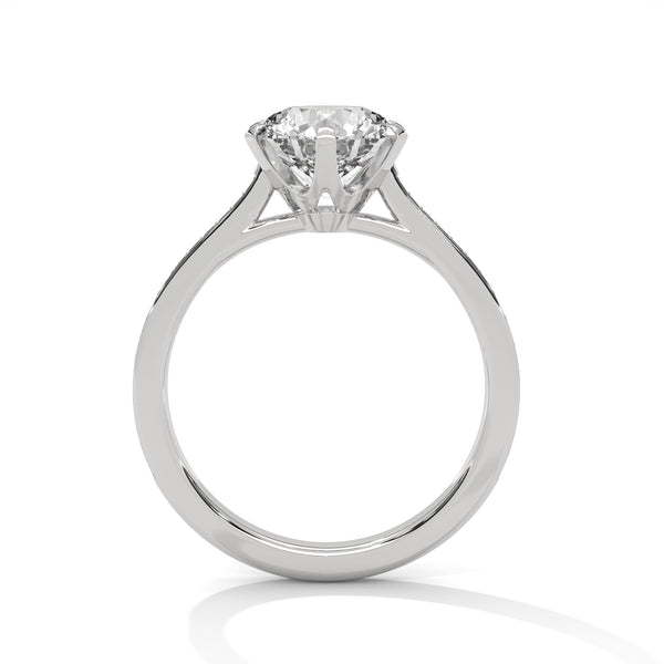 Classic Six-Prong Lab Grown Diamond Gold Ring