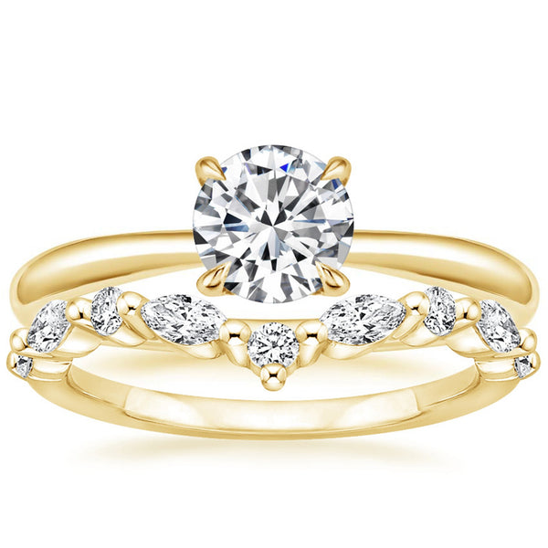 “Celebrate timeless elegance with this marquise-accent diamond ring, crafted in radiant yellow gold for unmatched sparkle, luxury, and everlasting beauty.”
