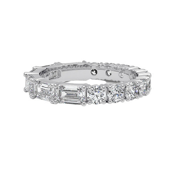 “Radiate elegance with this luxurious mixed-shape diamond eternity ring, crafted in gleaming yellow gold for timeless sparkle, brilliance, and unmatched style.”