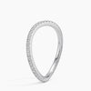 “Elegant curved diamond band crafted in luxurious yellow gold, offering a perfect stackable wedding ring with timeless sparkle and modern sophistication.”