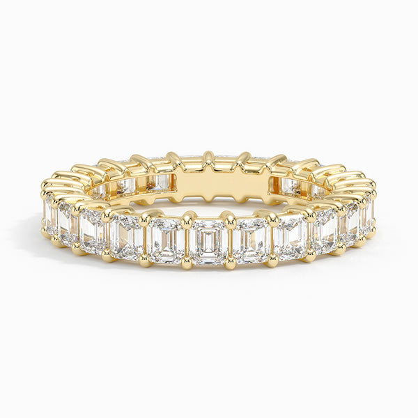 “Celebrate everlasting brilliance with this emerald-cut diamond eternity band, crafted in premium white gold for timeless luxury, sparkle, and sophistication.”