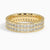 "Luxury double-row princess cut diamond eternity ring crafted in radiant yellow gold, delivering timeless sparkle, bold brilliance, and premium statement elegance."