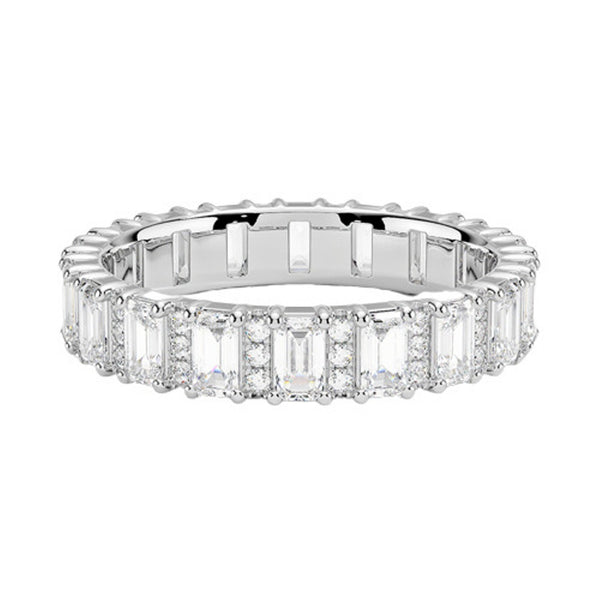 “Radiate timeless luxury with this gold emerald-cut diamond eternity ring, crafted for brilliance, elegance, and unforgettable everyday or bridal style.”