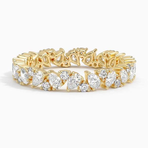 “Celebrate everlasting elegance with this pear-shaped diamond eternity ring, crafted for luxury lovers seeking timeless brilliance, sparkle, and unmatched sophistication.”