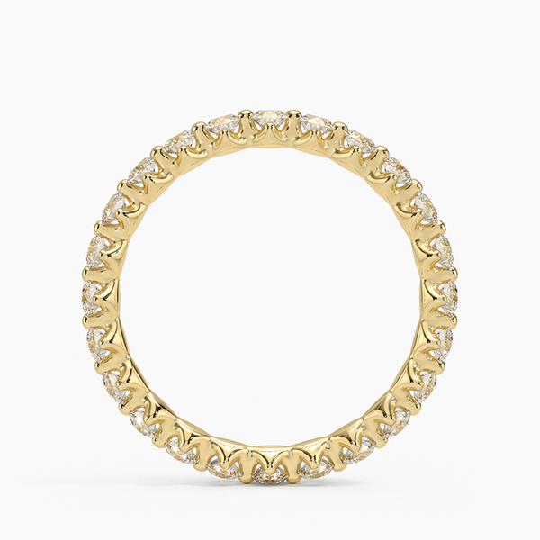 “Elegant diamond eternity ring crafted in shimmering white metal, showcasing brilliant round stones for timeless sparkle, luxury style, and lasting sophistication.”