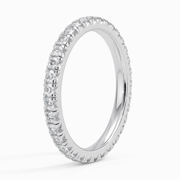 Eternity Diamond Wedding Band – timeless full-circle sparkle, brilliant white gold ring for brides, stacking, anniversaries, everyday luxury and commitment