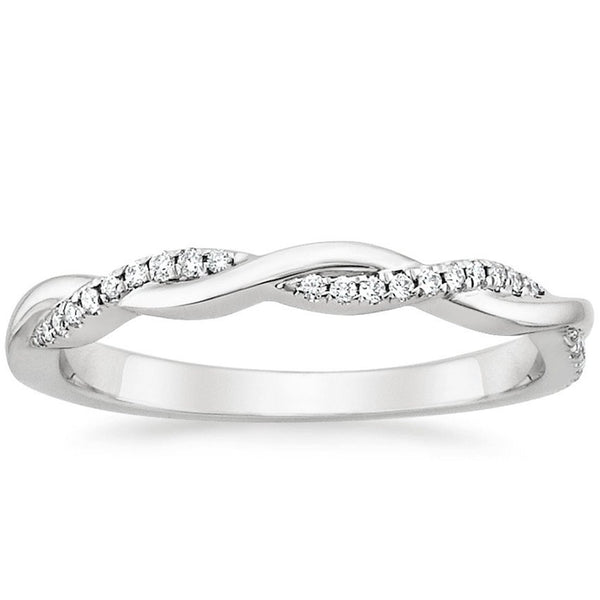 “Luxurious intertwined diamond band in radiant white gold, offering brilliant sparkle, modern elegance, and a uniquely sophisticated multi-row design.”