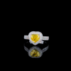 Fancy Yellow Heart-Cut Diamond Double Halo Pavé Engagement Ring (2.26 ct. tw.) 14kt White Gold