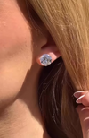 3.0 Carat Diamond Earrings With Round White Gold Diamonds