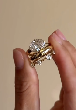 Round Lab Grown Diamond Wrap for Engagement Ring