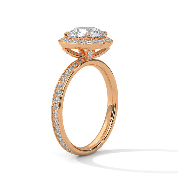 “Radiant Halo Ring—brilliant center diamond, dazzling halo sparkle, and white-gold elegance crafted to symbolize everlasting love, timeless beauty, and unforgettable moments.”