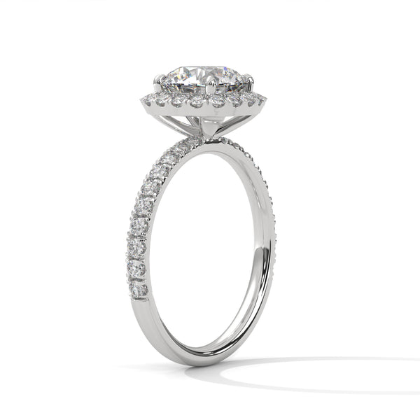 “Celestial Radiance Ring—brilliant center diamond, pavé halo sparkle, and timeless elegance crafted to symbolize everlasting love, luxury, and unforgettable romantic moments.”