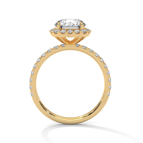 “Celestial Radiance Ring—brilliant center diamond, pavé halo sparkle, and timeless elegance crafted to symbolize everlasting love, luxury, and unforgettable romantic moments.”