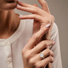 Classic Pave Solitaire Round Brilliant Lab Grown Diamond Gold Ring