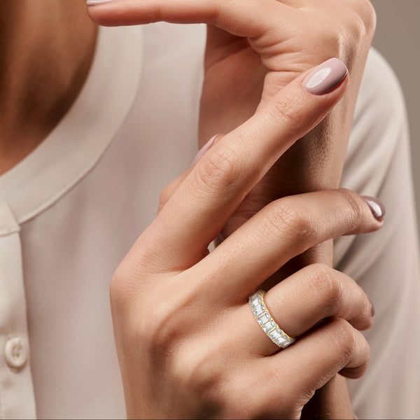 Oval Lab Grown Diamond Wedding Band