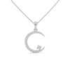 Antique Moon Cut Colorless Solitaire Lab Grown Wedding Pendant