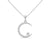 Antique Moon Cut Colorless Solitaire Lab Grown Wedding Pendant