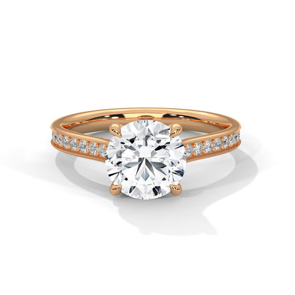 “Luna Ring—round-cut diamond brilliance, split-shank pavé elegance, and modern white-gold luxury crafted to symbolize timeless love, radiant beauty, and unforgettable moments.”