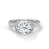 Hidden Halo Solitaire Lab Grown Diamond Gold Ring