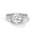Hidden Halo Solitaire Lab Grown Diamond Gold Ring