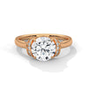 Hidden Halo Solitaire Lab Grown Diamond Gold Ring