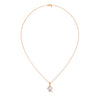 Radiant Bloom Lab Grown Round Diamond Gold Pendant Chain