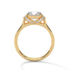 Hidden Halo Solitaire Lab Grown Diamond Gold Ring