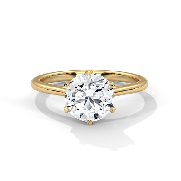 “Nova Ring—round brilliant diamond sparkle, secure six-prong solitaire elegance, and timeless white-gold beauty crafted to symbolize enduring love and radiant sophistication.”