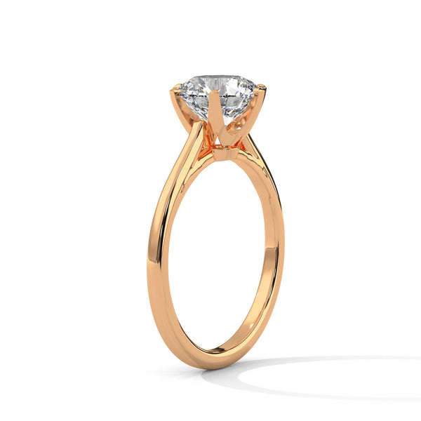 “Nova Ring—round brilliant diamond sparkle, secure six-prong solitaire elegance, and timeless white-gold beauty crafted to symbolize enduring love and radiant sophistication.”