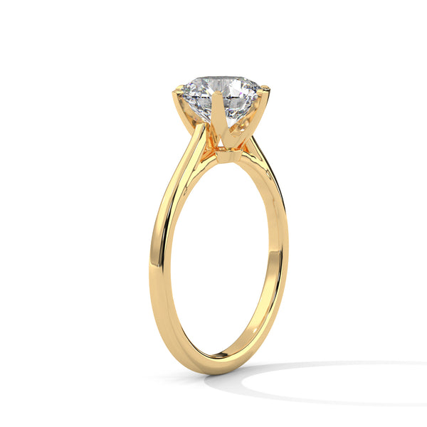 “Nova Ring—round brilliant diamond sparkle, secure six-prong solitaire elegance, and timeless white-gold beauty crafted to symbolize enduring love and radiant sophistication.”