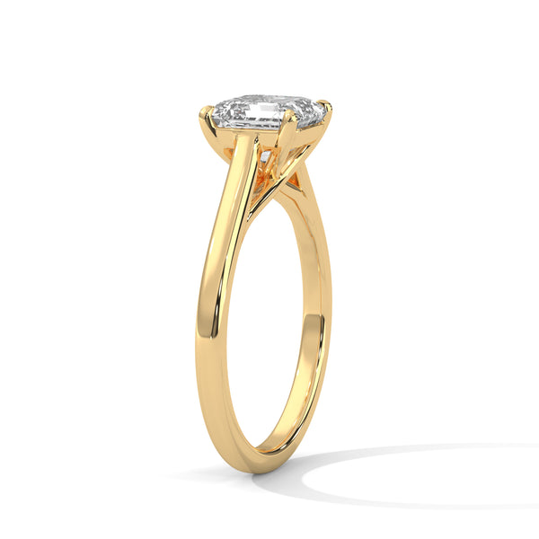 “Lumen Ring—Asscher-cut diamond brilliance, sleek minimalist solitaire elegance, and modern white-gold luxury crafted to symbolize refined beauty, timeless style, and lasting love.”