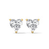 Heart-Shaped Lab Grown Diamond Gold Earrings