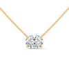 Pure Brilliance Round Lab Grown Diamond Gold Pendant Chain