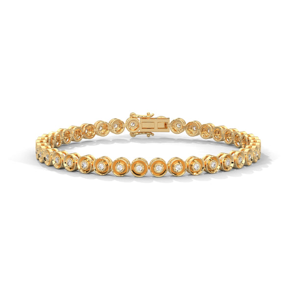 This striking fashion bracelet features 46 marquise-shaped diamonds, totaling 11.42 carats. Its 7-inch length ensures a perfect fit, offering a luxurious and contemporary touch to any look.
