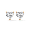Heart-Shaped Lab Grown Diamond Gold Earrings