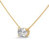 Pure Brilliance Round Lab Grown Diamond Gold Pendant Chain