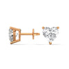Heart-Shaped Lab Grown Diamond Gold Earrings